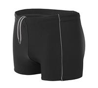 Aquarti Maillot de Bain pour Homme Boxer de Piscine Shorts Grande Taille, Nior/Gris, XL