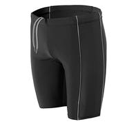 Aquarti Maillot de Bain Sport Long Boxer, Nior/Gris, M