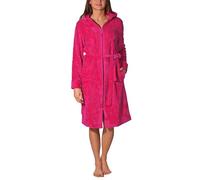 Aquarti Peignoir Femme avec Fermeture éclair et Capuche Robe de Chambre Zippée, Amarante, M