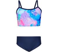 Aquarti Set Bustier Slip de Bikini Maillots de Bain Deux Pièces Filles Deux Pièces, 038B Tie Dye Bleu foncé/Violet/Rose, 152