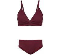 Aquarti Set Bustier Slip de Bikini Maillots de Bain Deux Pièces Filles Deux Pièces, 039 Jacquard Points Rouge Marron, 170