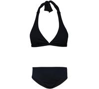 Aquarti Set Bustier Slip de Bikini Maillots de Bain Deux Pièces Filles Deux Pièces, À Nouer - Jacquard à Pois Noir, 158