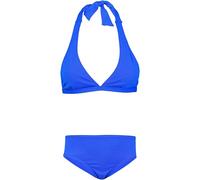Aquarti Set Bustier Slip de Bikini Maillots de Bain Deux Pièces Filles Deux Pièces, À Nouer - Jacquard Points Bleu Ciel, 152
