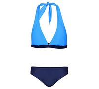 Aquarti Set Bustier Slip de Bikini Maillots de Bain Deux Pièces Filles Deux Pièces, Bleu/Bleu Foncé, 164