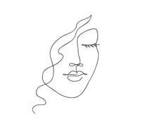 AQUARUPELLA-Affiche illustration noir et blanc Aquarupella Visage - 30 x 40 cm