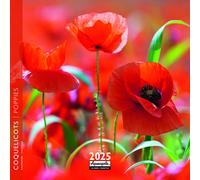 AQUARUPELLA-Calendrier 2025 coquelicots coloris multicolore Aquarupella - 16,5 x 16,5 cm