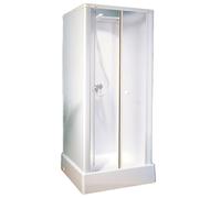 Aquasani Box - Cabine de douche intégrale, deux dimensions disponibles, montage rapide et sans sillicone, Fabriqué en france. (Blanc, 70x70x202 cm)