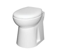 Aquasani Compact - WC Broyeur avec Double Chasse, Abattant Frein de Chute, Installation Facile, Relevage 3m Vertical, 30m Horizontal, 500W, Fabrication Française, Garantie 3 Ans