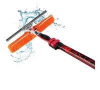 aquascopic Barre Télescopique Combiné avec Essuie-Glace et Tuyau d'eau Interne - Nettoyeur de Fenêtre Réglable en Longueur - Jusqu'à 7,2 m - Nettoyeur de Fenêtre pour Panneaux Solaires