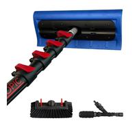 Aquascopic Manche Télescopique Aluminium 5,4m avec Racloir à Neige - Outil 2-en-1 Léger, Résistant, Réglable pour Enlever la Neige sur Toit, Voiture, Camping-Car, Abri