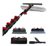 Aquascopic Perche Télescopique Aluminium 9m - Manche Multi-Usage Léger et Robuste pour Nettoyage, Déneigement, Outils de Jardin, Fenêtres et Toitures