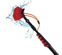 aquascopic Perche Télescopique avec Brosse à Récurer perméable à l’Eau et Tuyau d'eau Interne - Nettoyeur de Vitres, auvents, Murs, Volets roulants - Réglable en Hauteur - Jusqu'à 7,2 m