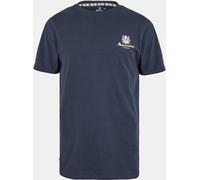 Aquascutum Logo T-Shirt Marine/Blanc Large Male