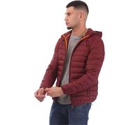 Aquascutum Men's Hooded Hip Length Long Sleeve Medium Puffer Jacket Bordeaux Small Male