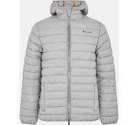 Aquascutum Men's Hooded Hip Length Long Sleeve Medium Puffer Jacket Gris Medium Male