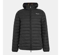 Aquascutum Men's Hooded Hip Length Long Sleeve Medium Puffer Jacket Noir X Large Male