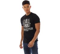 Aquascutum Men's Regular Fit T-Shirt Noir/Blanc Small Male