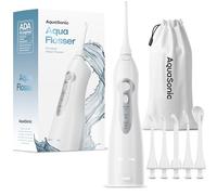 AquaSonic Hydropulseur - Rechargeable sans fil pour le nettoyage des dents - Étanche et portable hydropulseur dentaire avec 5 embouts de jet - Accolades à domicile