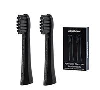 AquaSonic Pulse Lot de 2 têtes de brosse à charbon actif Noir