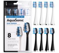 AquaSonic Têtes de brosse de rechange Duo Series | Pour dents normales et sensibles | Compatible avec les poignées de brosse à dents Duo Series et Home Dental Center | Non compatible avec Duo Series