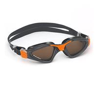 Aquasphere Kayenne Lunettes de Natation Adulte Unisexe, Verre Polarisant-Gris/Orange, Taille Unique