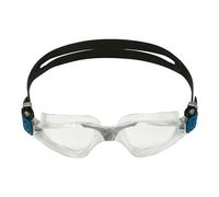 Aquasphere Kayene JNR Lunettes de Natation Mixte, Argent et pétrole-Verres clairs, Taille Unique