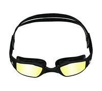 Aquasphere Ninja Lunettes de natation pour adulte - Lunettes de natation pour le bord compétitif, poids léger, performance dans l'eau | Unisexe adulte, verres jaunes en titane, monture noire et noire
