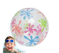 AquaStar Ballon de plage gonflable en PVC transparent de 80 cm avec imprimé étoilé et pois - Léger - Pour piscine, plage, hôtel, jardin, jeux de fête, enfants et adultes, vacances en plein air