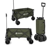 AQUASTIC Chariot avec Roues de Transport Caro Chariot à Main avec Roues résistantes en PVC, idéal pour Le Jardin et la Plage, doté d'un Dossier réglable Olive