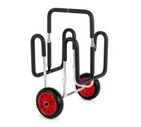AQUASTIC Chariot de Sup et de Paddleboard - Transport de 2 Planches Sup - Construction légère en Aluminium - Charge maximale : 60 kg - Roues de 25,4 cm sans Entretien - Montage Facile - Protection