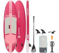 AQUASTIC Compact 220 l - Planche Sup légère/Kayak Drop Stitch Ultra, Stringer, 290 x 79 x 12 cm, déplacement de 220 l, Anneaux en D, Cargo, ballasts, Sac à Dos, Pompe, Leash