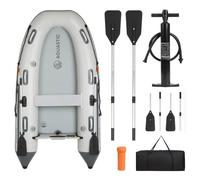 AQUASTIC DS Hybrid Bateau gonflable pour 4 personnes avec fond Drop-Stitch | 300 x 155 cm, capacité de charge de 360 kg, chambres à air 3+1 et miroir renforcé pour hors-bord jusqu'à 15 ch