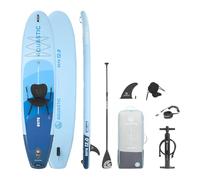 AQUASTIC Este 12'0 SUP Board Bleu - Planche à pagaie gonflable polyvalente avec option assise, Drop Stitch Lite, 390 l, jusqu'à 170 kg