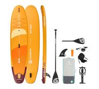 AQUASTIC Este - Planche de SUP gonflable de 30 cm - Drop Stitch Lite Core - PVC monocouche 2600 g/m² - Mousse EVA de 5 mm - Flottabilité de 390 l - Charge maximale 170 kg - Cargo Bungee - 4 anneaux en
