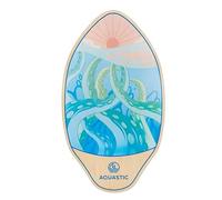 AQUASTIC Lagune 34" Skimboard pour Enfants et Adolescents 88 x 50 cm, contreplaqué Poplar laminé croisé, Max. 60 kg, modèle débutant, Design coloré, léger et Stable