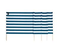 AQUASTIC Pare-Vent de Plage 4 m avec piquets en Bois d’Eucalyptus - Polyester Pliable avec Sac de Transport pour Camping et Plage