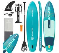 AQUASTIC Perth Kit de Planche de Sup 10'8" - Kit Complet avec pagaie, siège de Kayak, Leash 300 cm, Pompe, Sac à Dos, Drop Stitch Lite, Stable et Robuste - pour débutants et confirmés