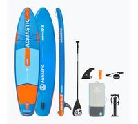 AQUASTIC Perth Kit de Planche de Sup 10'8" - Kit Complet avec pagaie, siège de Kayak, Leash 300 cm, Pompe, Sac à Dos, Drop Stitch Lite, Stable et Robuste - pour débutants et confirmés