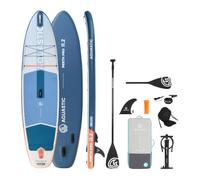 AQUASTIC Perth Pro Kit Planche de Sup 11'2" - Kit Complet avec pagaie 2 en 1, siège de Kayak, Leash 300 cm, Pompe, Sac à Dos, Drop Stitch Lite, 165 kg, 340 x 86 cm, pour débutants et confirmés