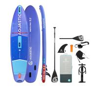 AQUASTIC Perth Pro Planche Sup Drop Stitch Lite 11'2" Allround, Mousse 5 mm, kit avec pagaie réglable 2 en 1, Ballast Slide-in, siège de Kayak, Pompe 2 Voies et Sac à Dos de Transport