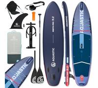 AQUASTIC Planche de SUP Perth Pro 11'2" - Capacité de charge 165 kg, poids 9 kg, Drop Stitch Lite, EVA 5 mm antidérapant, pagaie 2 en 1, aileron 22,9 cm, laisse 300 cm, pompe à 2 voies, sac à dos 45 x