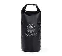 AQUASTIC Sac Étanche de 30 litres de Capacité en PVC 500D avec Sangle d'Épaule Détachable Durable pour la Plage pour Le Canoë-Kayak la Voile Noir HT-2225-5