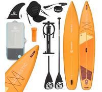 AQUASTIC Touring Planche Sup Gonflable 12'6″ | Profil Touring | Drop Stitch Lite + rigidité et légèreté | PVC monocouche 2600 g/m² | 381 × 76 × 15 cm | Cylindrée 355 l | Capacité de Charge 165 kg