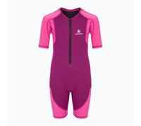 AQUASTIC Wavey Combinaison en néoprène pour enfant 1,5 mm Shorty Rose | Néoprène 1,5 mm, short à manches courtes et jambes, fermeture éclair dans le dos, tailles 98-170 cm
