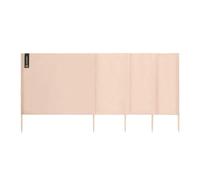AQUASTIC Windscreen Pare-Vent de Plage 4 m - Polyester avec piquets en Bois d'eucalyptus - 80 x 400 cm - Pliable avec Sac de Transport - pour Plage et Camping (Beige)