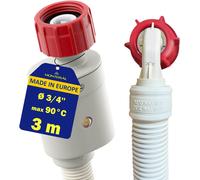 Aquastop Hose Supply for Washing Machine and Dishwasher 3 m with Safety Valve Right and Angled Diameter 3/4 Inch Water Inlet Hose for Washing Machine and Washing Machine with 10 Year Guarantee