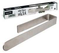 AquaSu® Limited 87051 1 Porte-serviettes sans perçage Chromé avec adhésif 3M Barre porte-serviettes à coller Porte-serviettes mural pour serviettes Autocollant Anneau porte-serviette Acier inoxydable