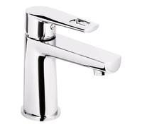 aquaSu® Midano 795548 Robinet mitigeur à économie d'eau avec valve pop-up, cartouche en céramique, robinet de salle de bain, noyau en laiton, chromé