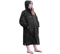 AQUATEC Peignoir de Plage Imperméable | Poncho avec Doublure Polaire pour Sports Nautiques | 3 Couleurs et 7 Tailles (Noir, Adulte XL)