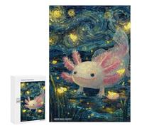 Aquatic Dreams Axolotl Night Sky Puzzle 1000 Pièces Educa Jouet en Bois Cadeau Unique Décoration Intérieure Jeu Éducatif Challenge Toy Adultes Et Enfants À Partir De 14 Ans 300 PCS